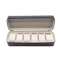 Simple style custom PU travel watch case 4 slot 6 slot 7 slot watch box